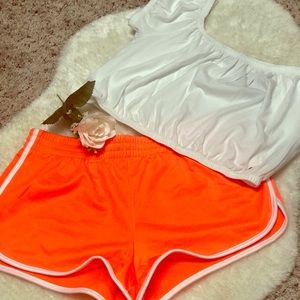Bright orange shorts NWOT